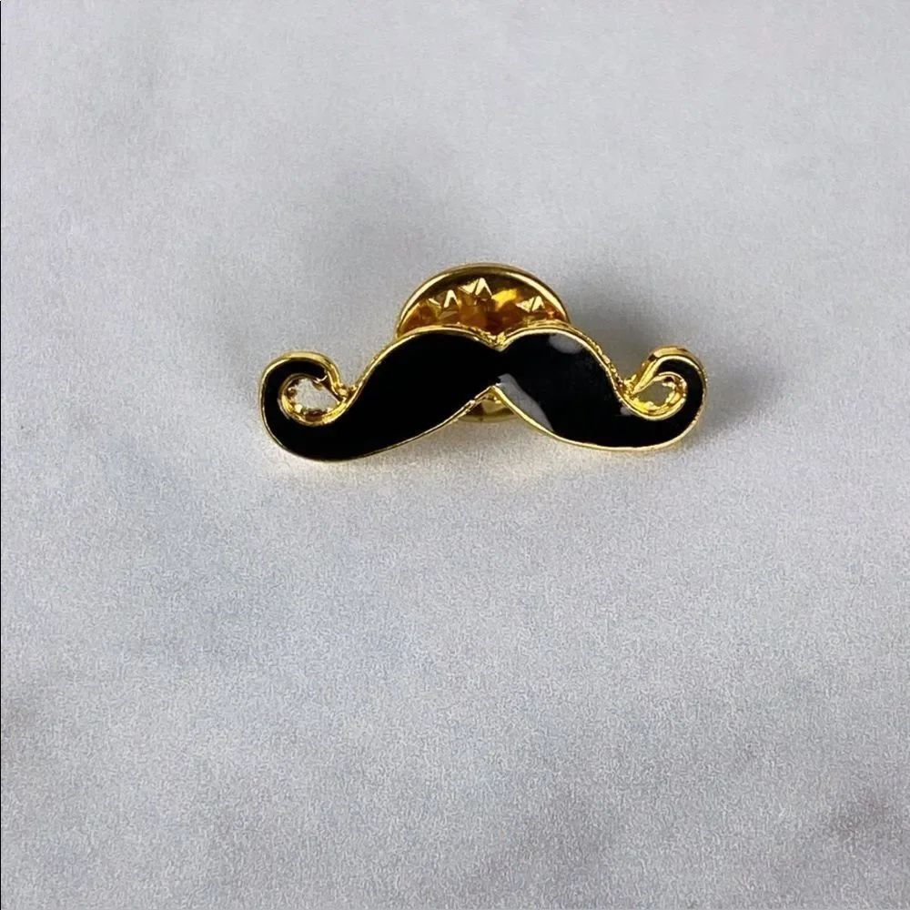 Mustache Enamel Pin/ Brooch - Picture 1 of 4